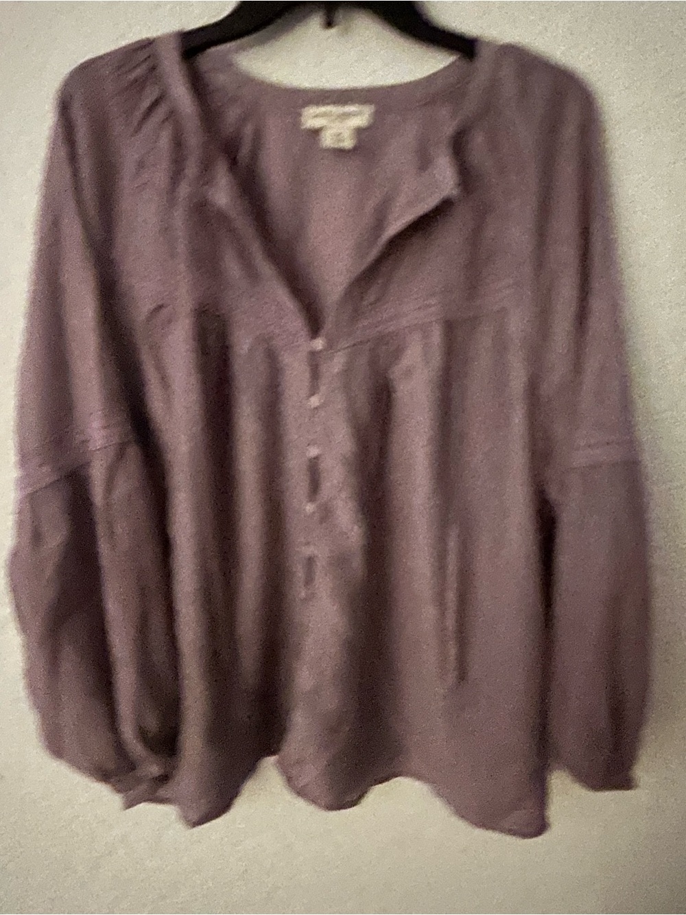 Laura Ashley Lavender V-Neck Button-Front Sweater